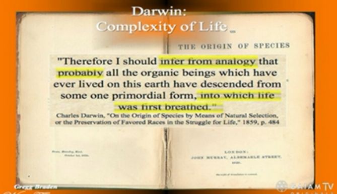 Darwins inferred assumption
